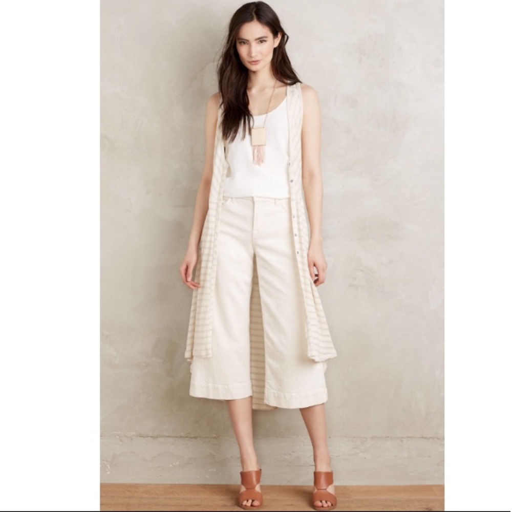 🔴Anthropologie Cream Vest Dress XS NWOT